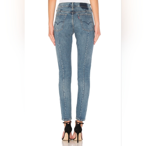 Levis Blue Altered 501 Skinny Jeans In Moody Blues Dize 26 L30 - Picture 7 of 13